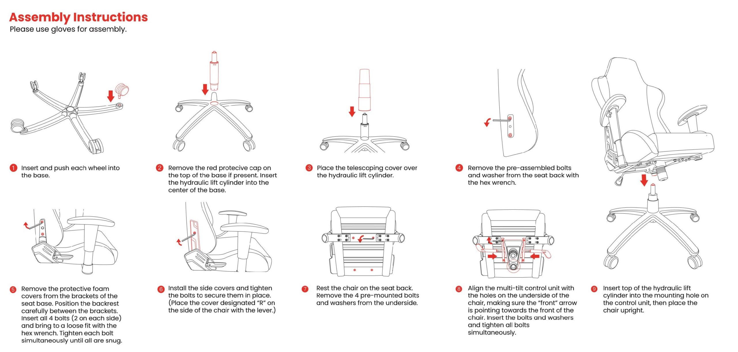 How to Assemble Gaming Chair Step by Step